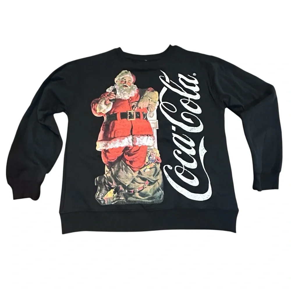 Crewneck Coca-Cola Santa‎ Sweatshirt – Black – Size M Freeze  2024 Edition